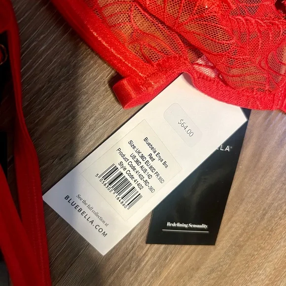 Blue Bella bra and thong set - Picture 5 of 8